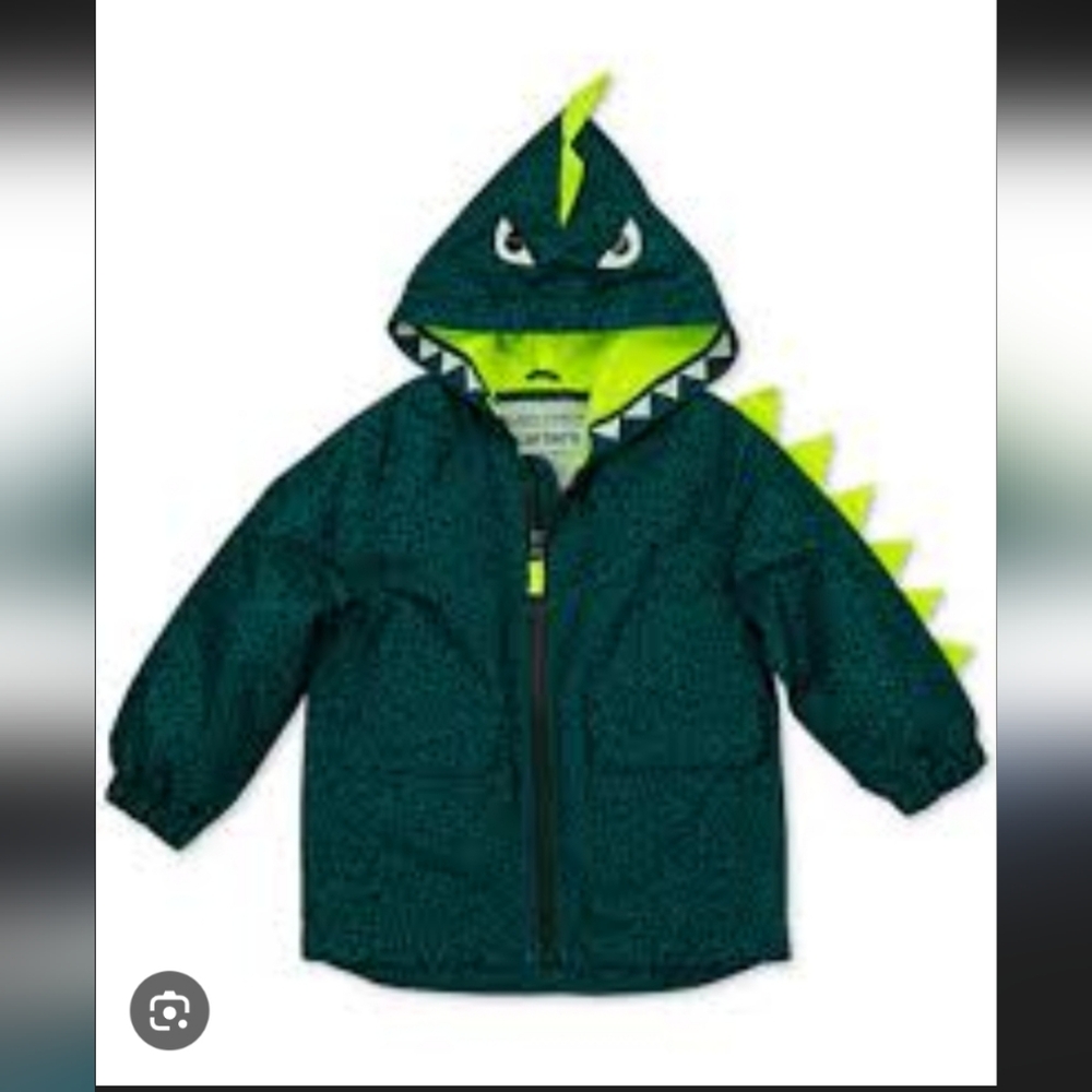 Carter's Dinosaur Hooded Jacket Rain Fleece Lined